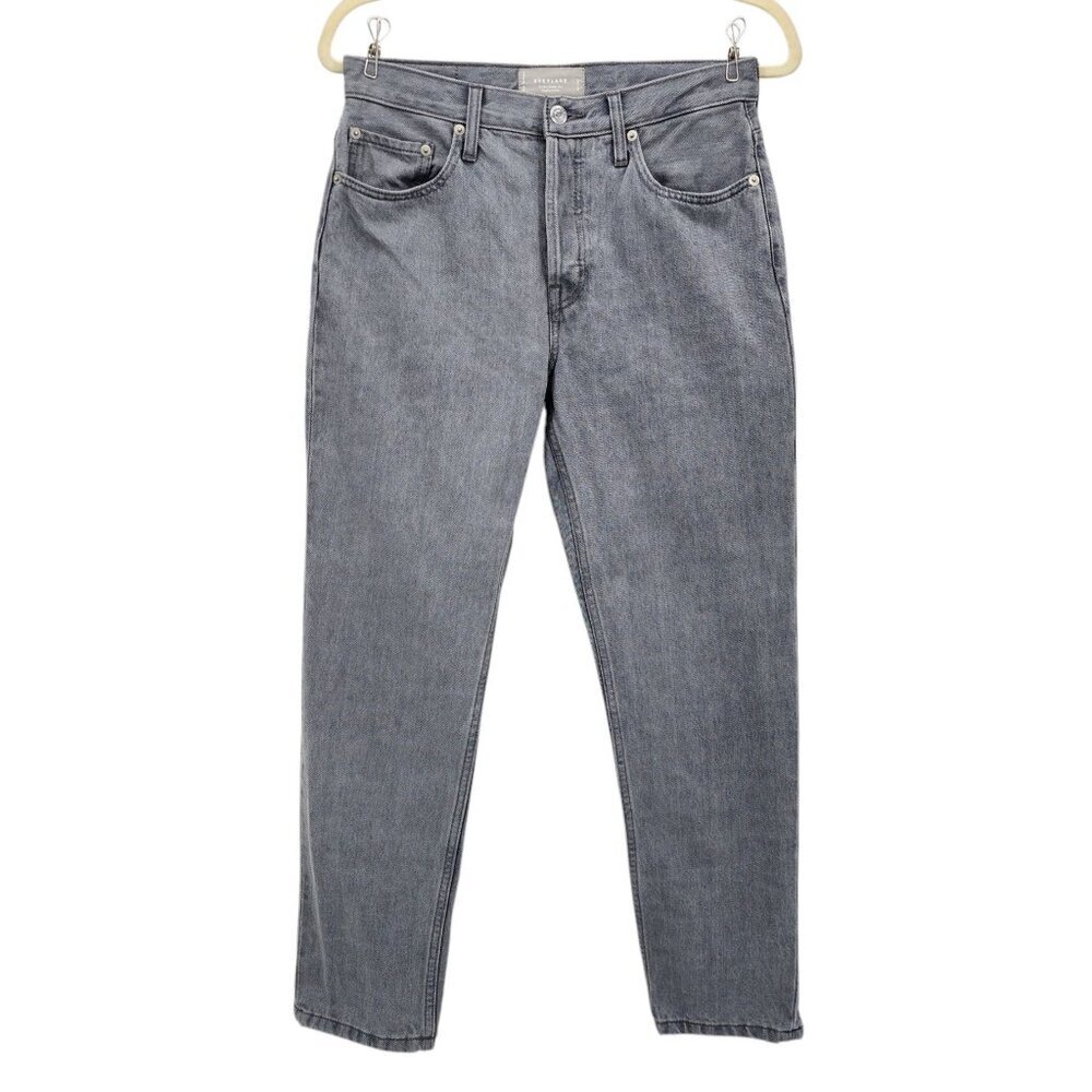 Everlane Womens 27 Jeans The '90s Cheeky Jean Gray Button Fly Crop Organic